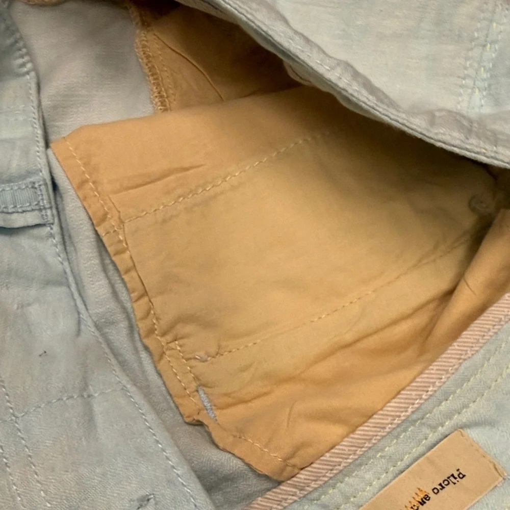 NWOT. Pilcro and the Letterpress Linen-blend Light Blue Pants, Size 8 Tall - Picture 13 of 16